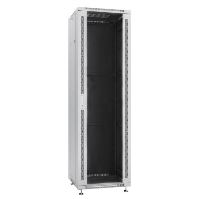 Шкаф 22U 600х600 телекоммуникационный 19" напольный серый, дверь стекло Шкаф 22U 600х600 телекоммуникационный 19" напольный серый, дверь стекло