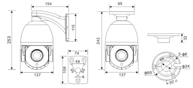 IP камера PTZ Priorat PRT-PM80-M94.0-CA PRO IP камера PTZ Priorat PRT-PM80-M94.0-CA PRO