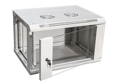 Шкаф 15U 600х600 телекоммуникационный 19" настенный серый, дверь стекло